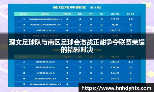 理文足球队与南区足球会激战正酣争夺联赛荣耀的精彩对决
